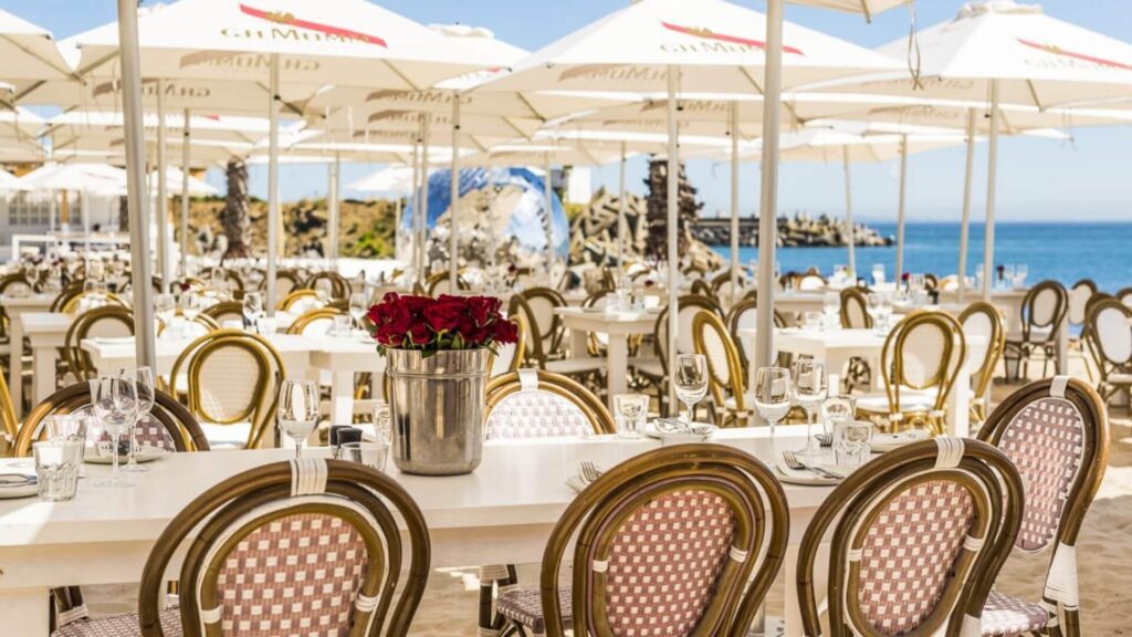 Grand Africa Café & Beach in Cape Town is an iconic seaside destination where al fresco dining meets the allure of the Atlantic Ocean