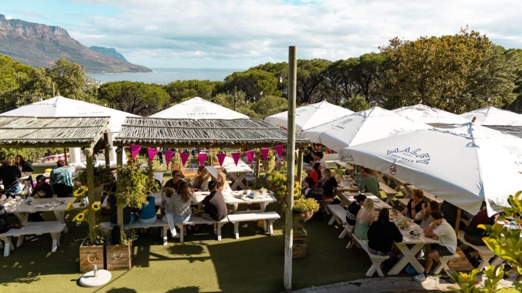 The Lawns at the Roundhouse in Cape Town is an outdoor culinary haven where gastronomy meets nature in an amazing setting
