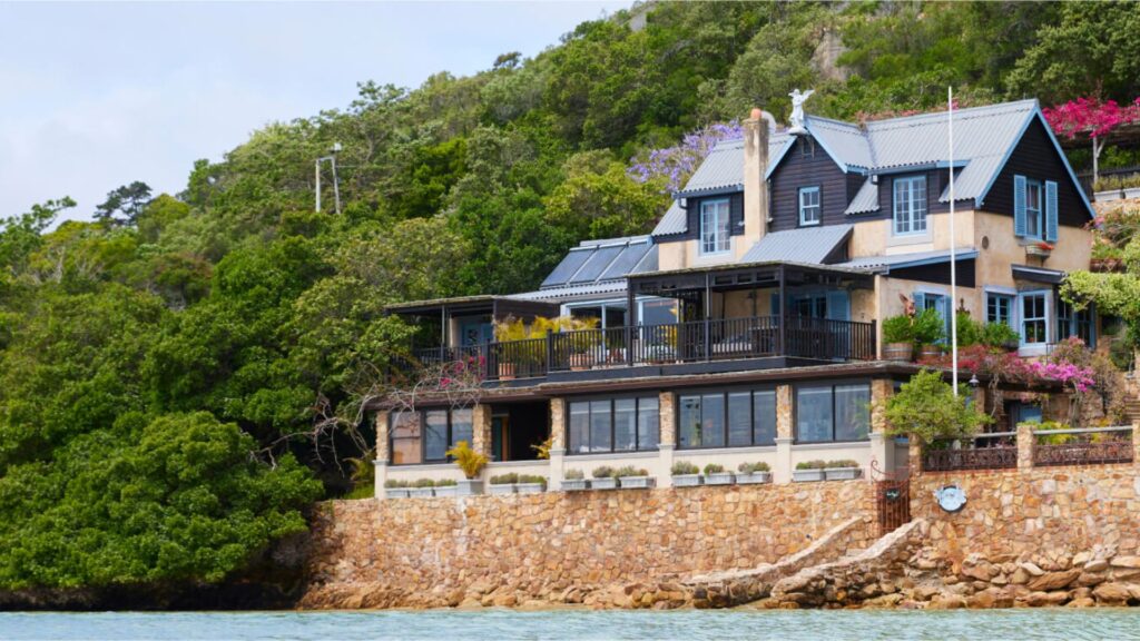 Two Angels Guest House in Knysna is a haven of charm and tranquility, set against a backdrop of lush gardens and offering amazing views of the Knysna Heads, creating an idyllic retreat for guests