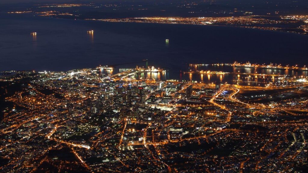 cape town at night time